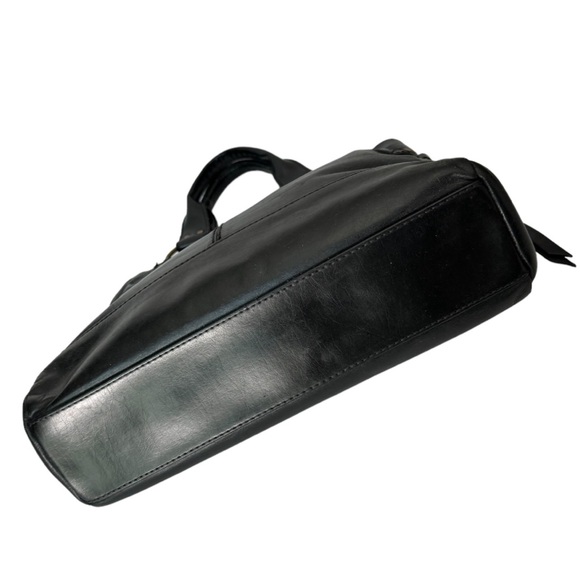 Kenneth Cole Reaction Black Nappa Leather Tote - Picture 5 of 16